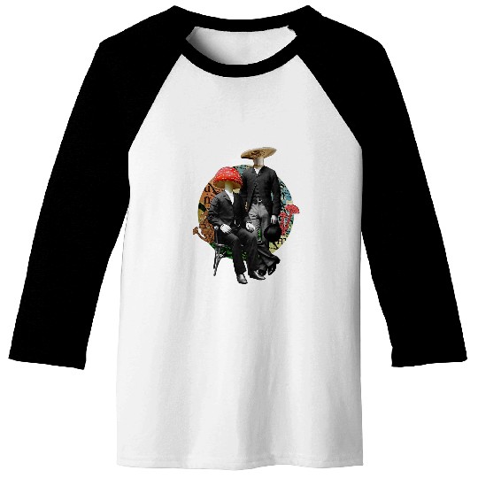 Fancy Art Mushroom Heads Cottagecore Shroom Hunter Baseball Tees