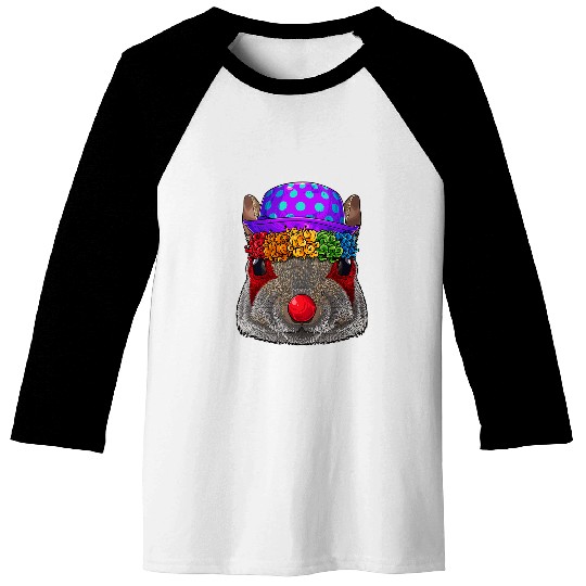 Squirrel Lover Funny Clown Squirrel Circus carnivals Costume Theme Party 57 Baseball Tees
