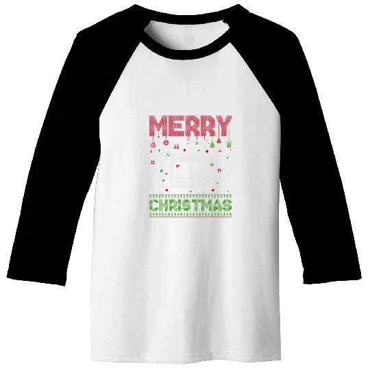 Ugly Holiday Sweater Christmas Funny Programmer Graphic Baseball Tees