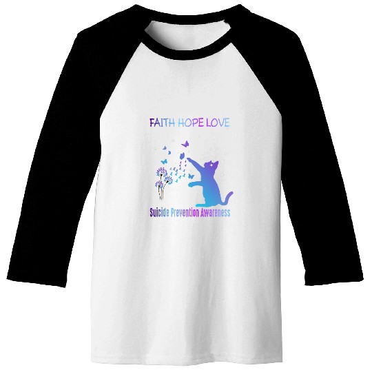 Faith Hope Love suicides Prevention Awareness Baseball Tees