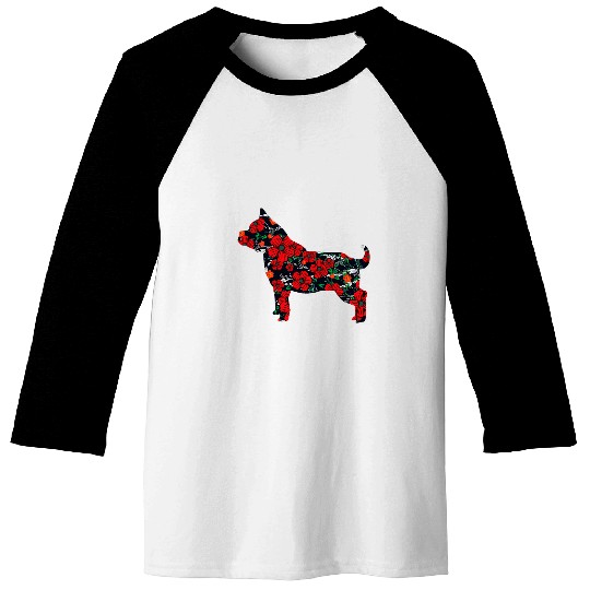 Bully or pitbull dog florals art pits lover gift Baseball Tees