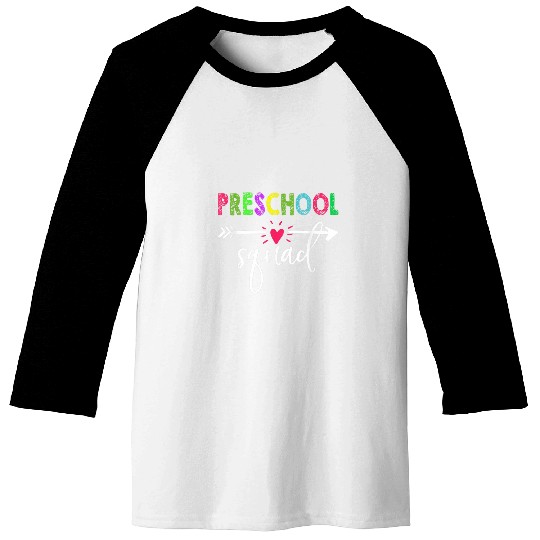 preschool squad teacher student team back to school Baseball Tees