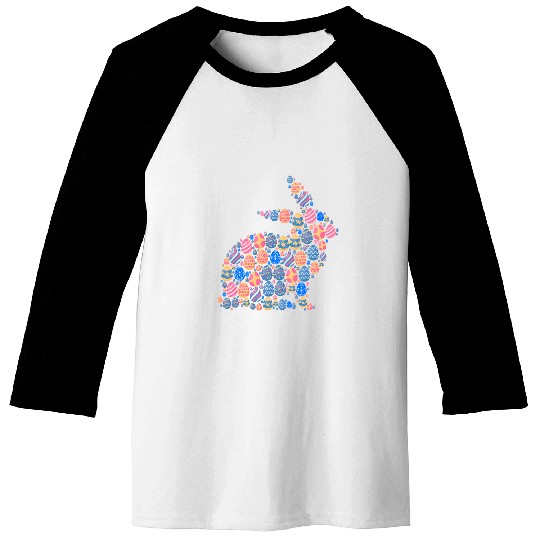 Rabbits Cute Easter Egg Bunny Colorful Rabbit Easter Baseball Tees