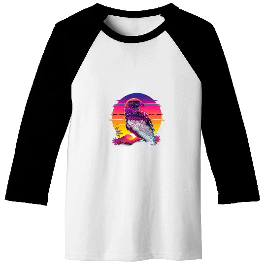 Retro Aesthetic Hawk 1 Baseball Tees