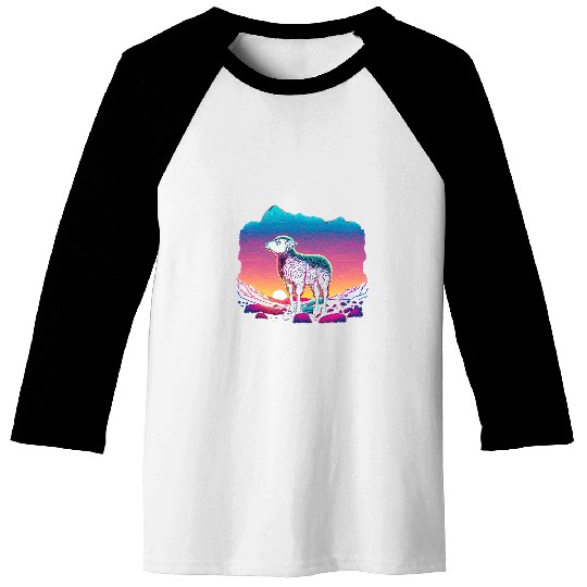 Retro Aesthetic Lamb Baseball Tees