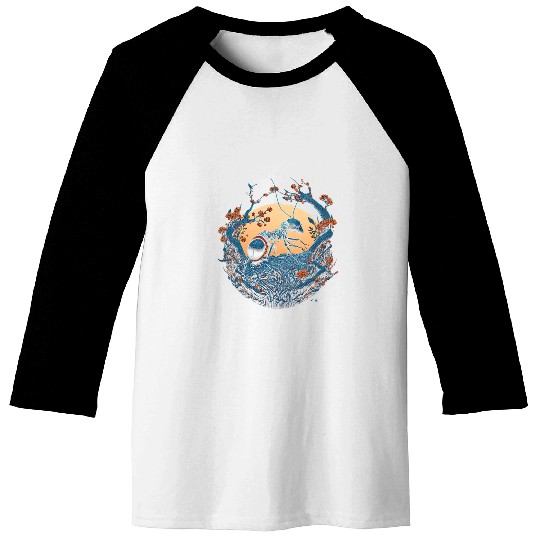 Surrealism Japanese Painting Ant Baseball Tees