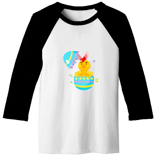 Chicken Lover Easter Egg Hunt Bunny Ear Chicken Easter Day 2 Baseball Tees