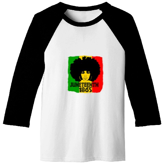 Afro Diva Juneteenth Freeish since 1865 Baseball Tees