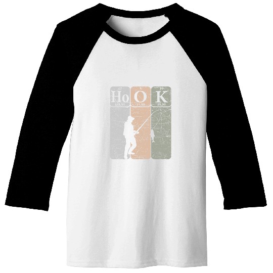 Fishing Periodic Table Elements Fisherman Nerdy 4 Baseball Tees