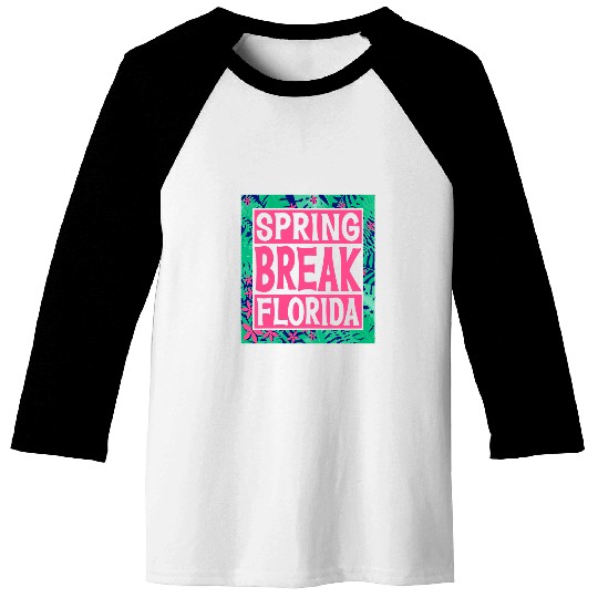 Spring Break Senior Class Student School Trip Florida Beach Baseball Tees