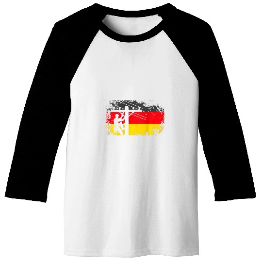 Backprint lineman Germany flag Baseball Tees
