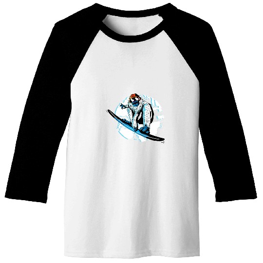 Skiing Ski Snowboarding yetis Mythical Creature Big Foot Sasquatch Baseball Tees