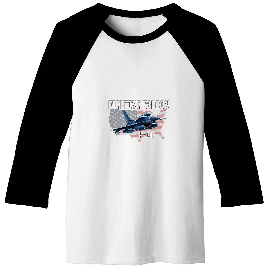F16 Fighting Falcon Viper Fighter Pilot Military Aviation Baseball Tees