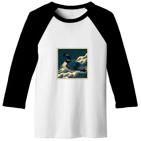 Surrealism Japanese Painting Loon Baseball Tees