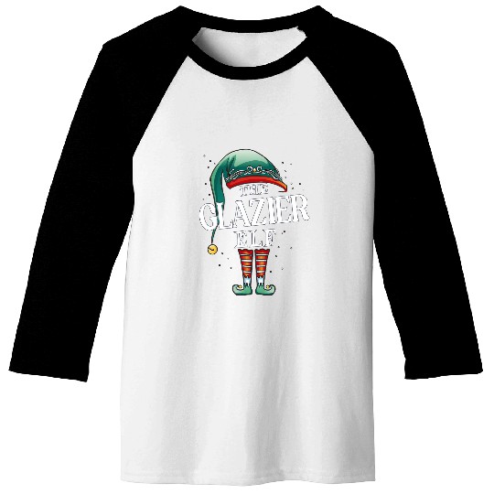 Glazier Elf Christmas Group xmass Pajama Party Baseball Tees