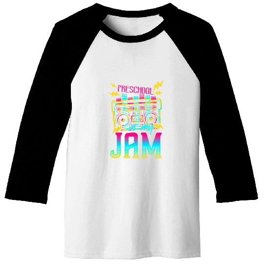 Preschool Is My Jamvintages 80s Teacher Student PreK Baseball Tees