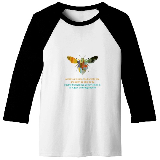 BUMBLEBEE SILHOUETTE ART Baseball Tees