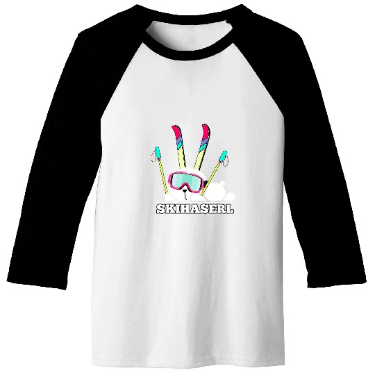 Skiing Ski Funny Skiing Apreski Rabbits Baseball Tees