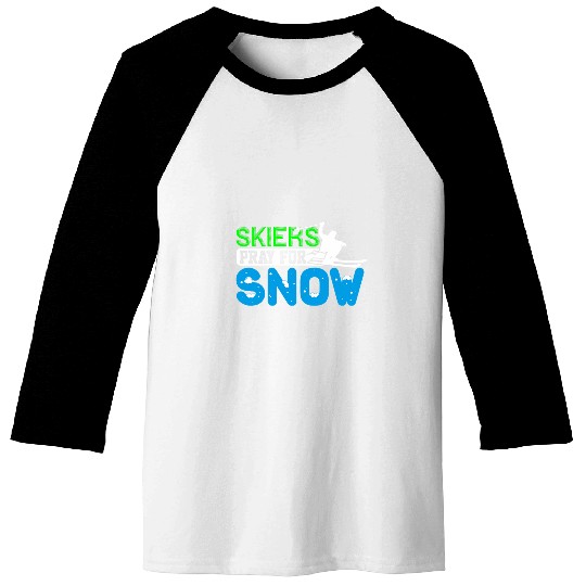 Skiing Ski And Snowboarding Pray For Snow Skiers Gift Baseball Tees