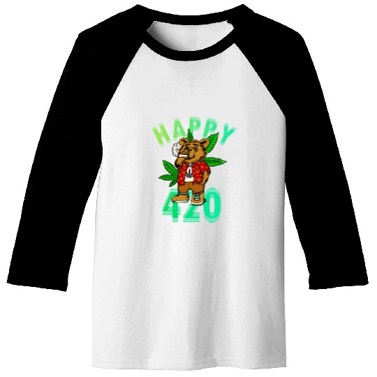 Funny Bear Happy 420 Teddy Cute Bears Baseball Tees