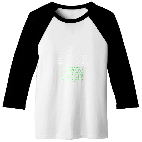 Funny Programmer Cloud Big Data Developer Nerd Binary Baseball Tees