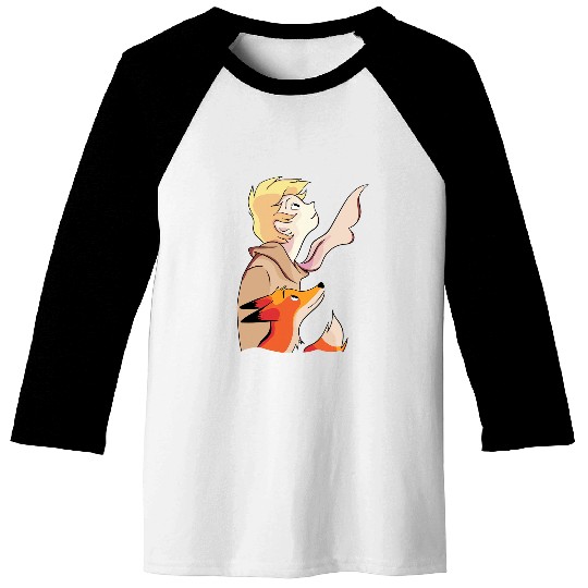 Little Boy And The Fox Fanart Book Illustration Baseball Tees