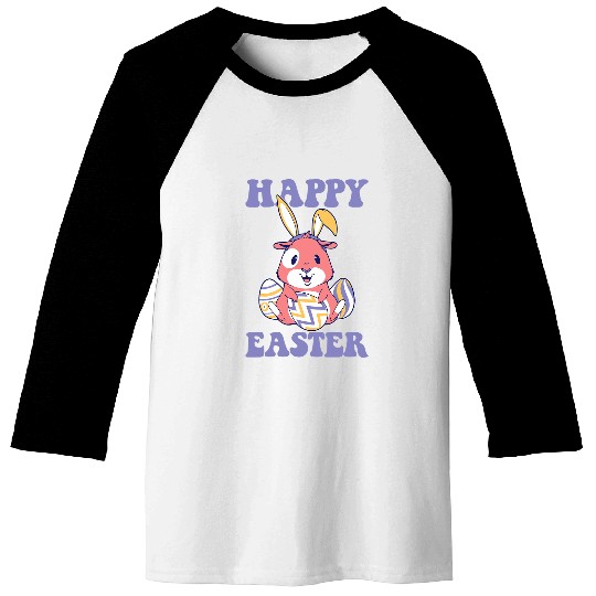 Happy Easter Egg Hunt Cute Guinea Pig Lover Baseball Tees