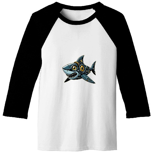 Shark Robots Robotics Engineering Technology Programmer Baseball Tees