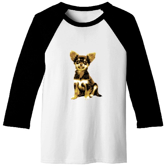 Cute Retro Chihuahua with puppy eyes vintages illustration 1 Baseball Tees