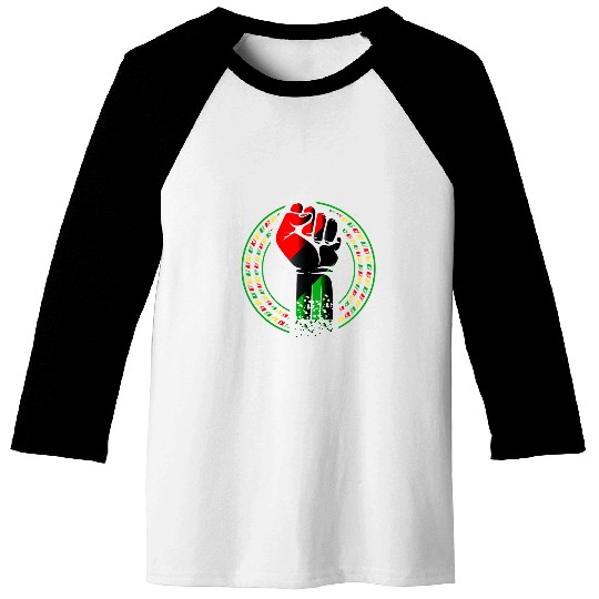 BLM Pro Black Power Fist Baseball Tees
