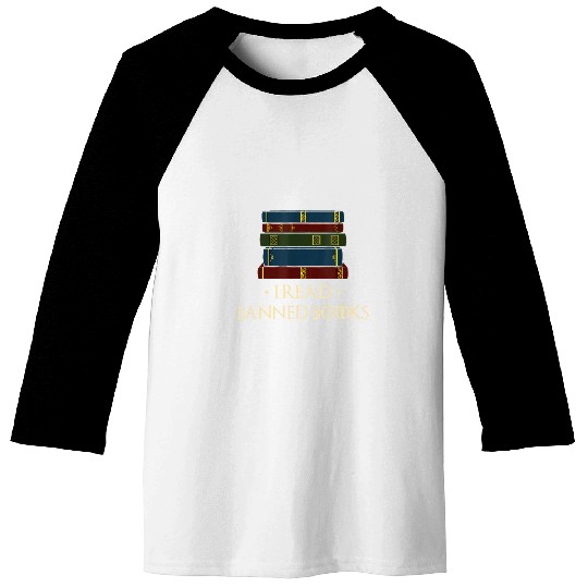 Reading Book I Read Banned Books Week Librarian Freadom Reader Nerd Men 4 Reader Baseball Tees