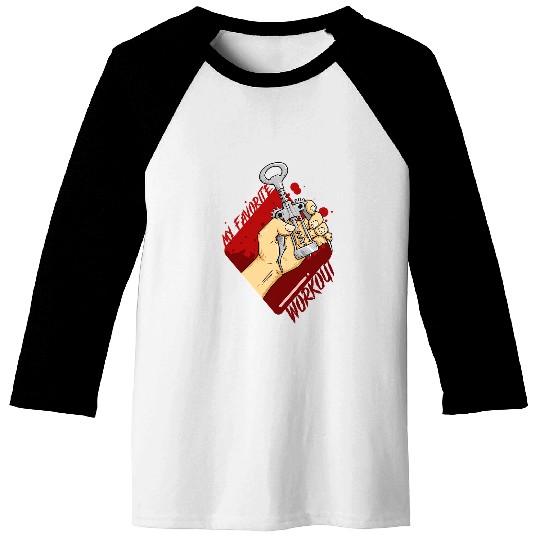 My Favorite Workout Wines Lover Funny Exercise 439 Baseball Tees
