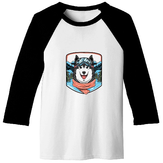 Siberian Husky Dog Baseball Tees