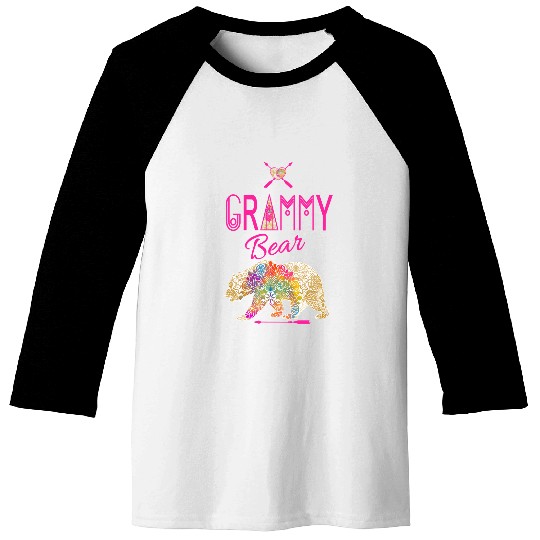 Funny Bear Grammy Bear Tribal Mandala Family Vacation Cute Bears Baseball Tees