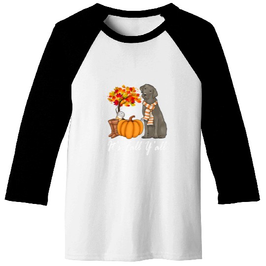 Labrador Lab Dog Its Fall Yall Fall Tees For Women Labrador Silver Lab 3 Baseball Tees
