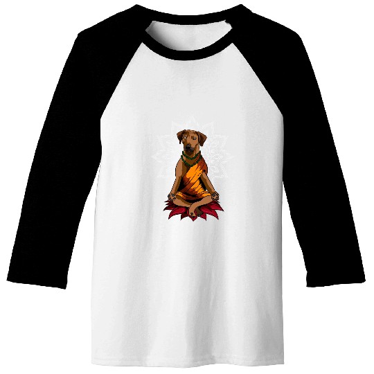 dog Rhodesian Ridgeback Dog Buddha Zen puppy pet Baseball Tees