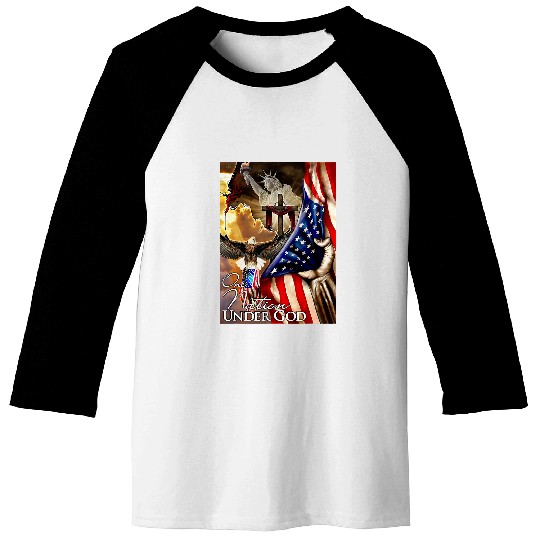 Christian One Nation Under God Christ Baseball Tees