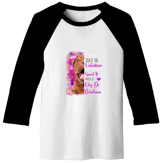Womens Dog De Bordeaux Mom Funny Valentines Day Dog Lovers Baseball Tees