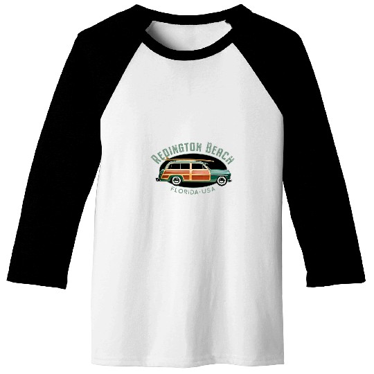 Surf Life Redington Beach Florida vintages Surfing Baseball Tees
