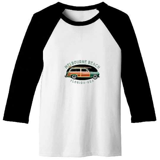 Surf Life Melbourne Beach Florida vintages Surfing Design Baseball Tees