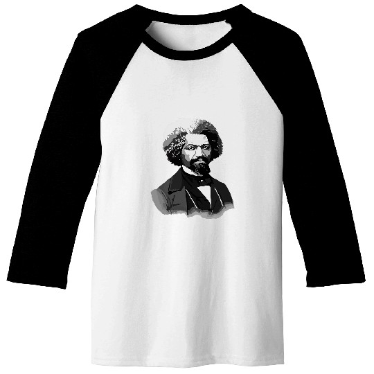 Frederick Douglass lifelike illustration Baseball Tees