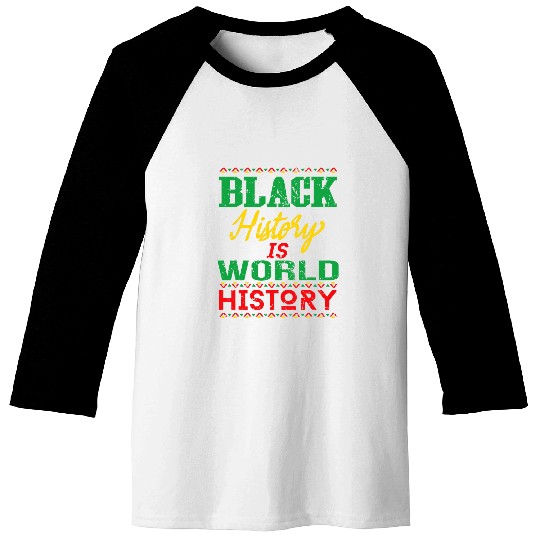 Black History is World History Retro African American pride Baseball Tees