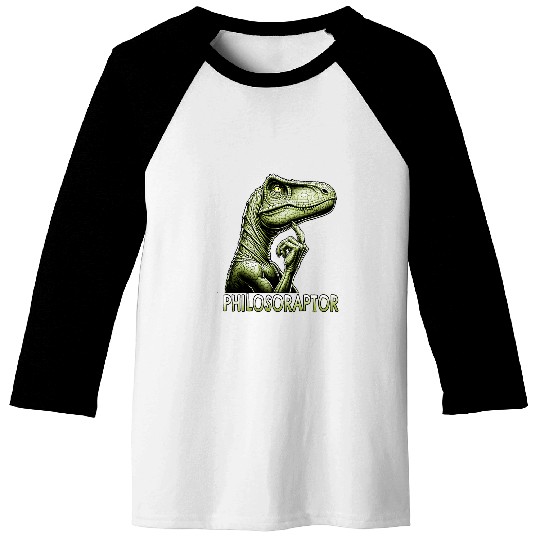Philosoraptor Philosophy Teacher Student Velociraptor Baseball Tees