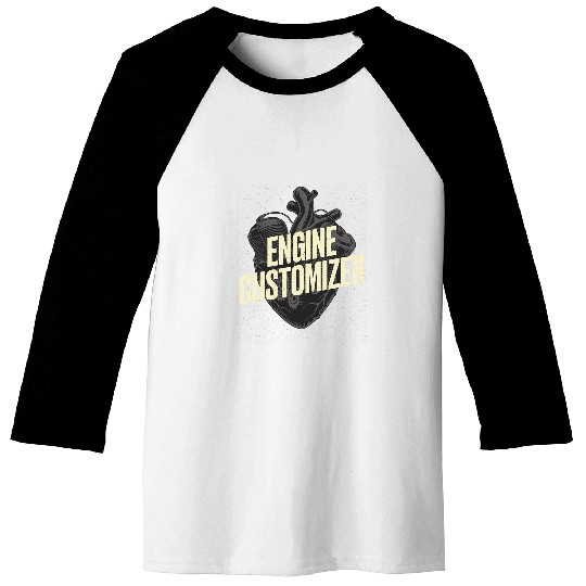 Engine Customizer Car Mechanic Auto Maintenance Man Baseball Tees