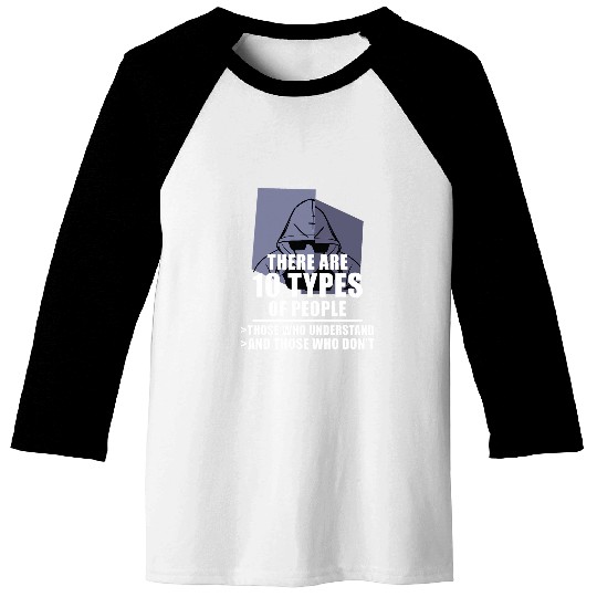 Funny Binary Code Saying Computer Science Programmer Baseball Tees