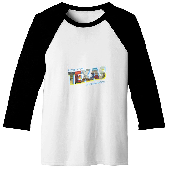 Texas Large Letter Postcard Photograph Greeting Baseball Tees