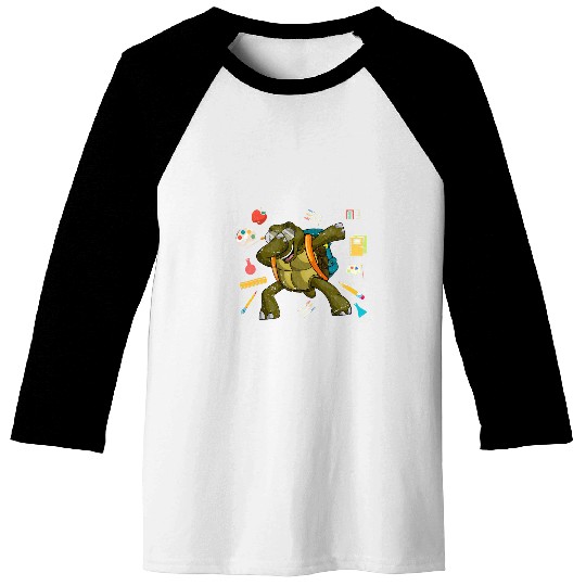 Funny School Student Ocean Animal Lover Funny  Turtle Baseball Tees