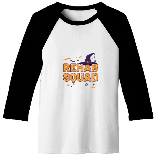 Rehab Squad Witch Halloween Matching Rehabilitation nurses Baseball Tees