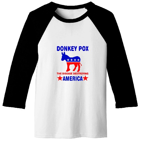 Donkey Pox The Disease Destroying America Biden Baseball Tees