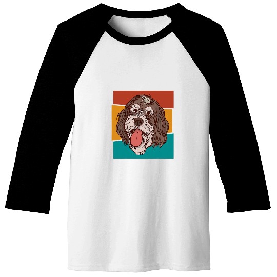 vintages Dog Bernedoodle Baseball Tees
